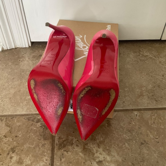 Christian Louboutin Pigalle Follies 100 Pumps Pinky Patent Leather in Box 39.5 - Picture 4 of 6